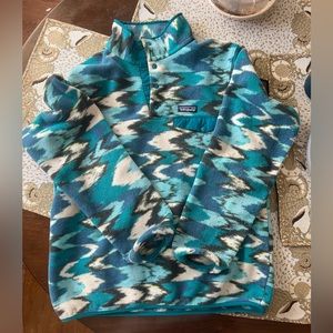 Trout Tales Elwha Blue Snaps Sweater Women's Large